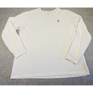 Psycho Bunny Mens White Long Sleeve Pima Cotton T Shirt Crew Neck Size XL